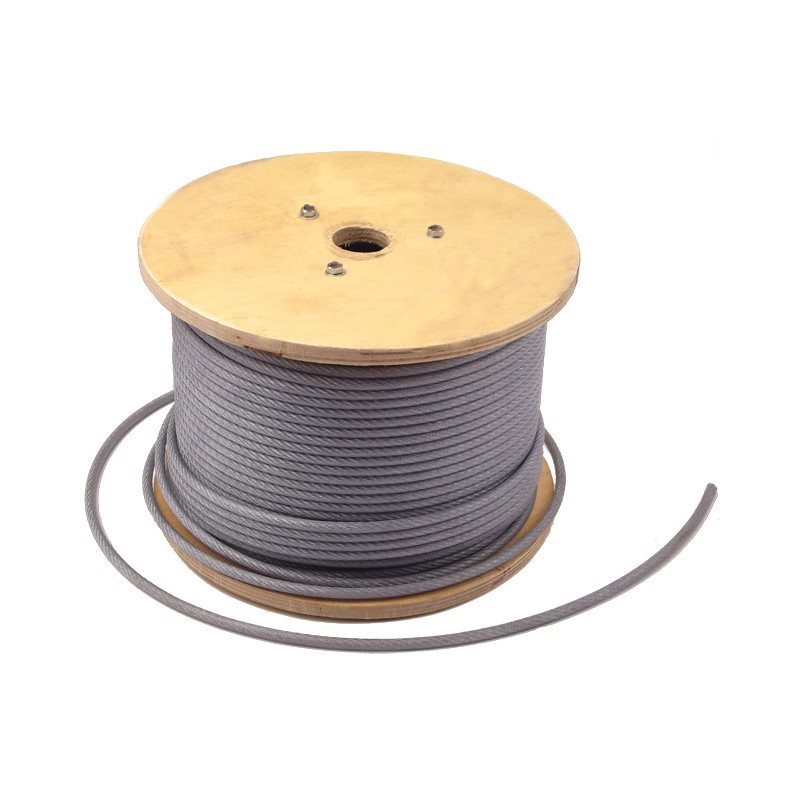 CABLU OTEL PLASTIFIAT 4/5.5 MM x 100 M - TAMBUR(C)