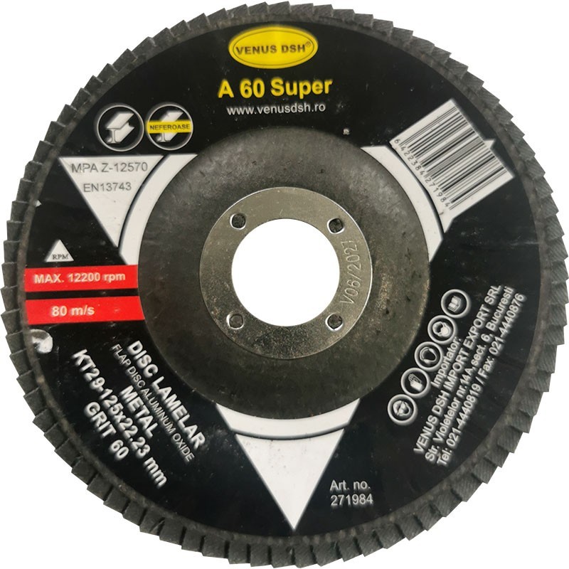 DISC LAM. FRONTAL METAL KT29 - 125x22.23 MM, GR. 60 - Venus DSH