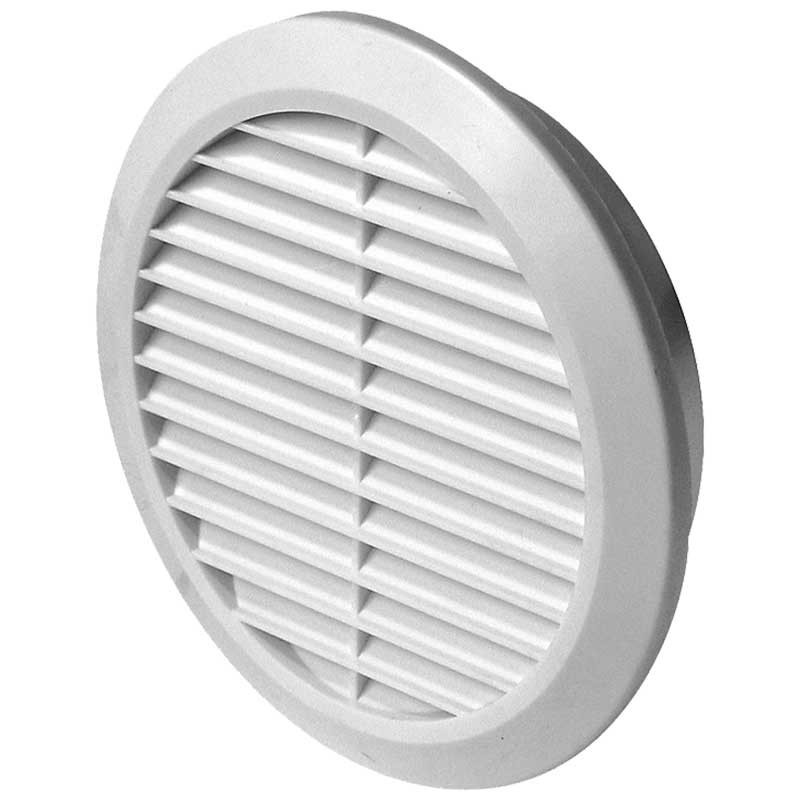 GRILA VENTILATIE ROTUNDA, CU PLASA, Dt 100 MM, GRI T30GR (AW)