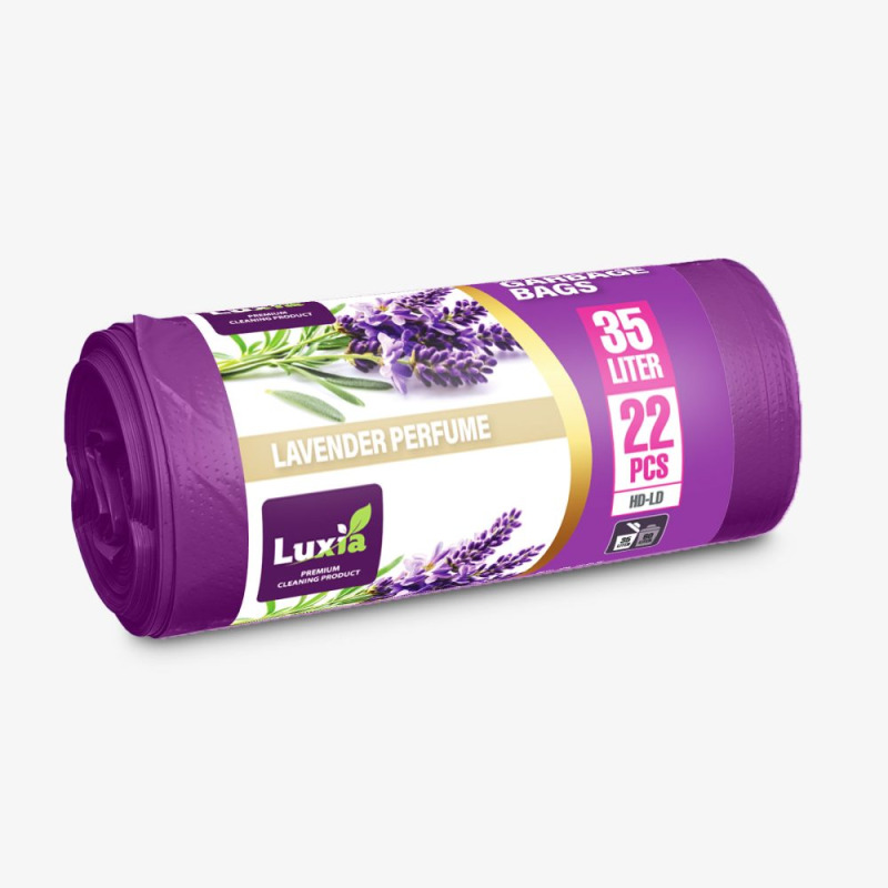 Sac menajer HDLD Luxia cu urechi, parfum lavandă 35 L, 22 buc (540768)