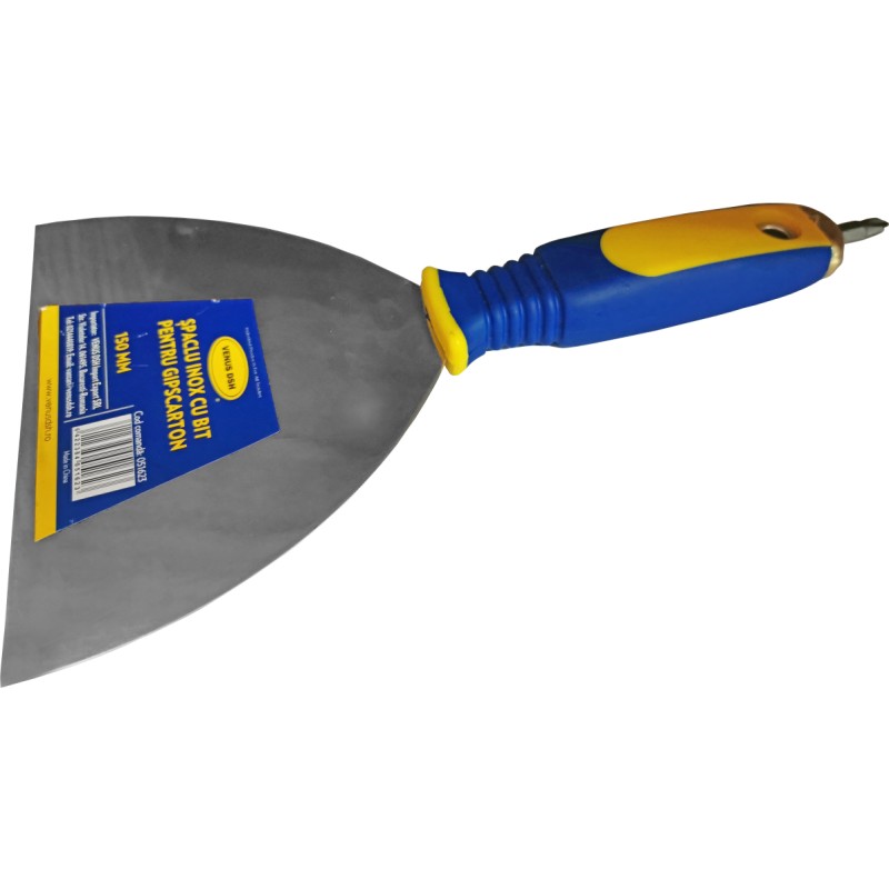 SPACLU INOX CU BIT, PENTRU GIPSCARTON 150 MM